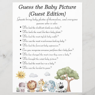 Jungle Safari Baby Shower Games Reklamblad