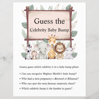 Jungle Safari Baby Shower Games Reklamblad