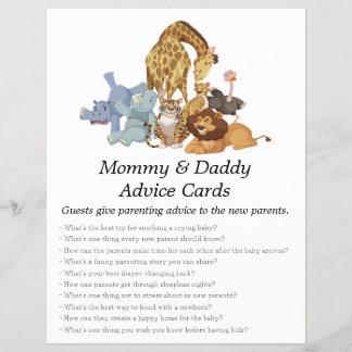 Jungle Safari Baby Shower Games Reklamblad