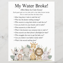 Jungle Safari Baby Shower Games Reklamblad