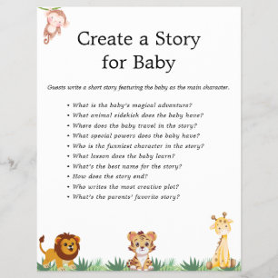 Jungle Safari Baby Shower Games Reklamblad