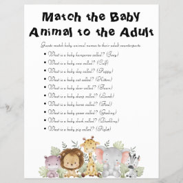 Jungle Safari Baby Shower Games Reklamblad