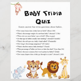 Jungle Safari Baby Shower Games Reklamblad