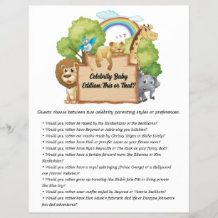 Jungle Safari Baby Shower Games Reklamblad