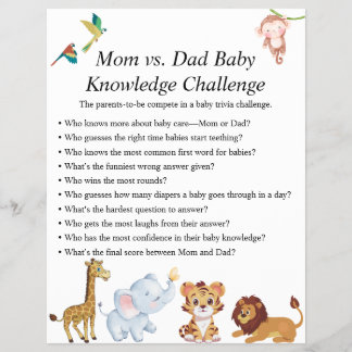 Jungle Safari Baby Shower Games Reklamblad