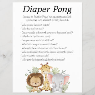 Jungle Safari Baby Shower Games Reklamblad