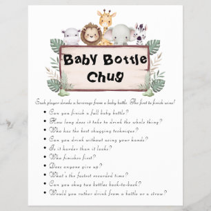 Jungle Safari Baby Shower Games Reklamblad