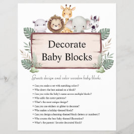 Jungle Safari Baby Shower Games Reklamblad