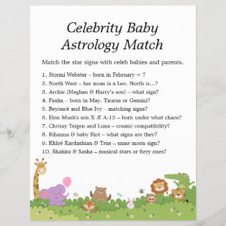 Jungle Safari Baby Shower Games Reklamblad