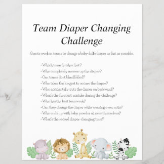 Jungle Safari Baby Shower Games Reklamblad