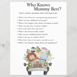 Jungle Safari Baby Shower Games Reklamblad