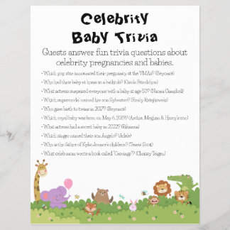 Jungle Safari Baby Shower Games Reklamblad