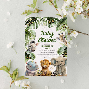 Jungle Safari Baby Shower-inbjudan Inbjudningar