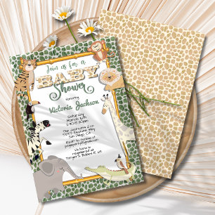 Jungle Safari Baby Shower-inbjudningar Inbjudningar