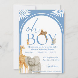 Jungle Safari Baby Shower Invitation Inbjudningar