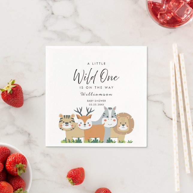 Jungle Safari Baby Shower Pappersservett (Insitu)