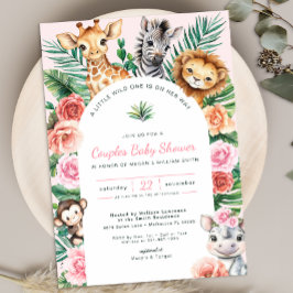 Jungle Safari Baby Shower Par Party Inbjudningar