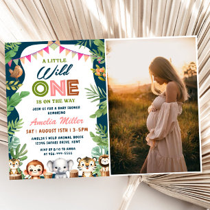 Jungle Safari Baby Shower Party Photo Inbjudningar