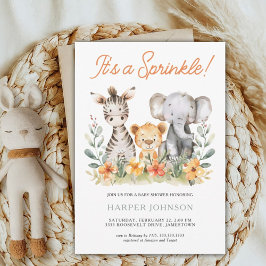Jungle Safari Baby Shower Sprinkle Inbjudningar