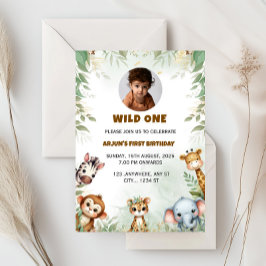 Jungle Safari Birthday Boy Investigation, Vild 1 Inbjudningar