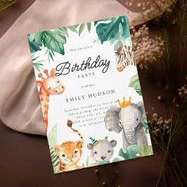 Jungle Safari Birthday-inbjudan Inbjudningar