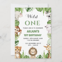 Jungle Safari Birthday-inbjudan Inbjudningar