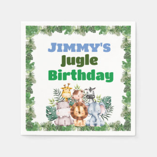 Jungle Safari Birthday Napkins Pappersservett
