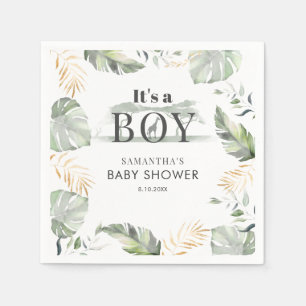 Jungle Safari Botanical Boy Shower Papper Pappersservett