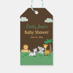 Jungle Safari Boy Baby Shower Gift-Märkre Presentetikett
