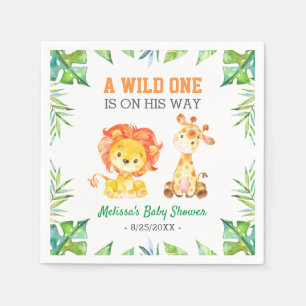 Jungle Safari Boy-Vild En babyskåpa Pappersservett