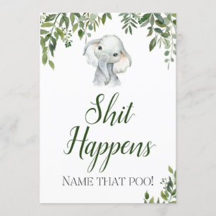 Jungle Safari Elephant Sweet Sign Storlekare 5x7" Inbjudningar