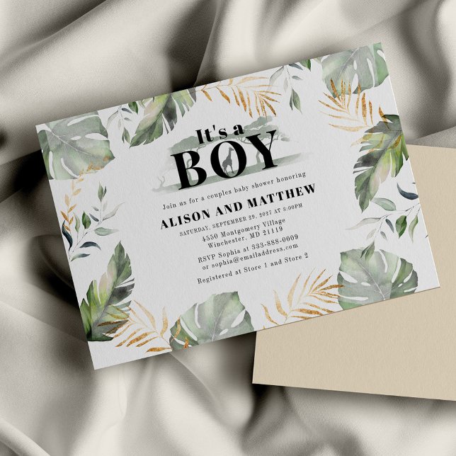 Jungle Safari Giraffe Baby Shower-inbjudan Anteckningskort (Skapare uppladdad)