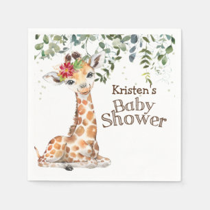 Jungle Safari Giraffe Baby Shower Pappersservett