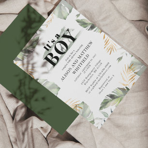 Jungle Safari Giraffe Botanical Baby Shower Brevpapper