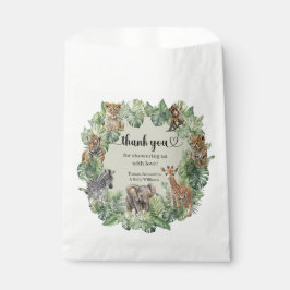 Jungle Safari Giraffe Handflatan Lövs Baby Shower