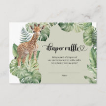 Jungle Safari Giraffe Handflatan Lövs Baby Shower
