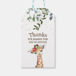 Jungle Safari Giraffe Tack Favor Presentetikett