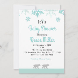 Jungle Safari Greenery Baby Shower Party Inbjudningar