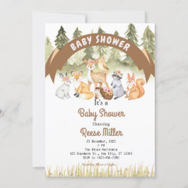 Jungle Safari Greenery Baby Shower Party Inbjudningar