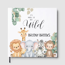 Jungle Safari "It's About To Get Wild" Baby Shower Gästböcker