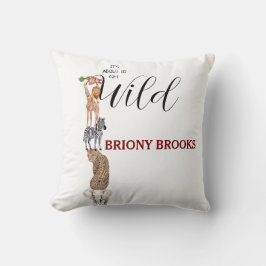 Jungle Safari "It's About To Get Wild" Baby Shower Kudde