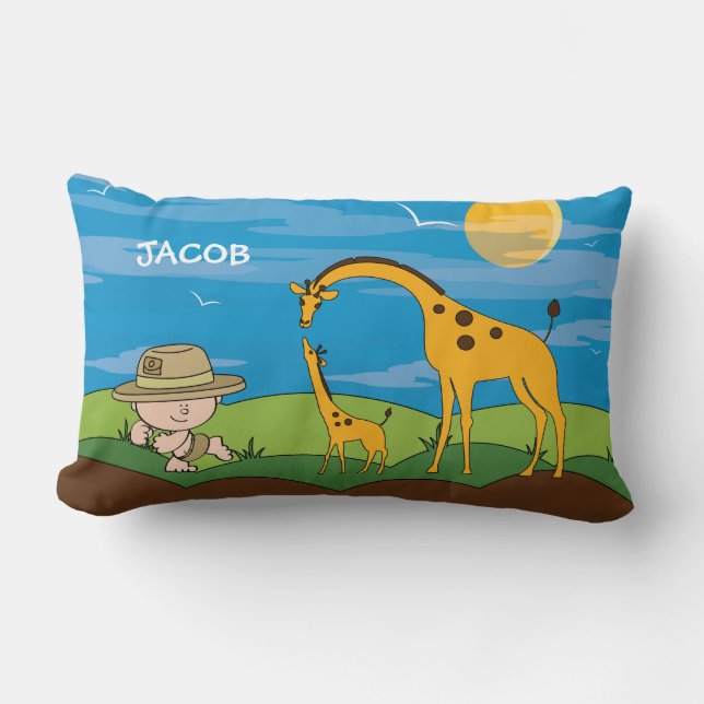 Jungle Safari Kids Pillow Lumbarkudde (Framsida)