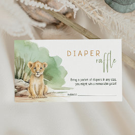 Jungle Safari Lejon babystölder Raffle Tilläggskort
