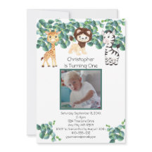 Jungle Safari Photo Boys 1:a födelsedagen