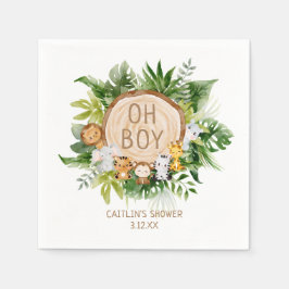 Jungle Safari Pojke Shower Pappersservett