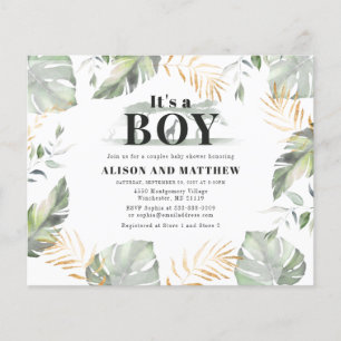 Jungle Safari Rustic Baby Shower-inbjudan