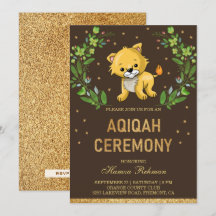Jungle Safari Söt Baby Lion Aqiqah