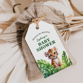 Jungle Safari Tropical Animals Baby Shower Favor Presentetikett
