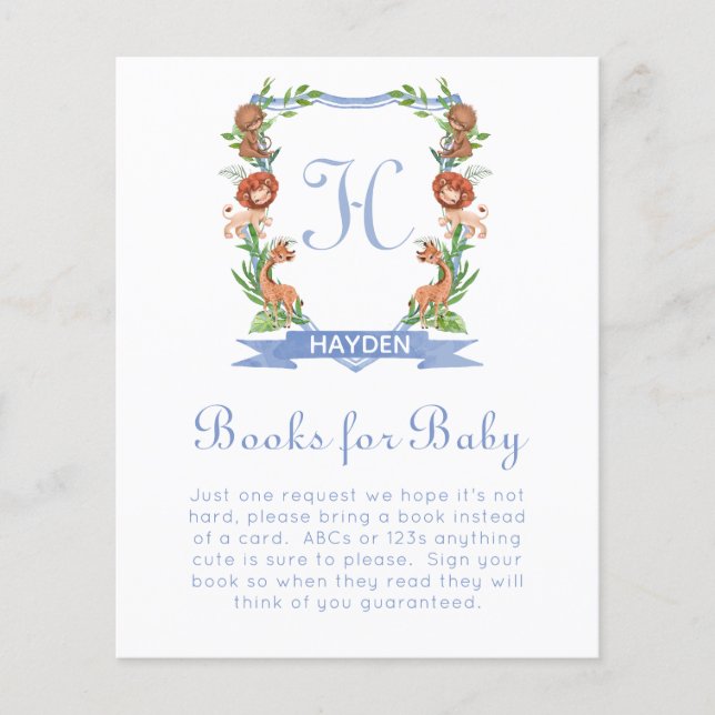 Jungle Safari Vapensköld Bokar för Baby (Framsida)