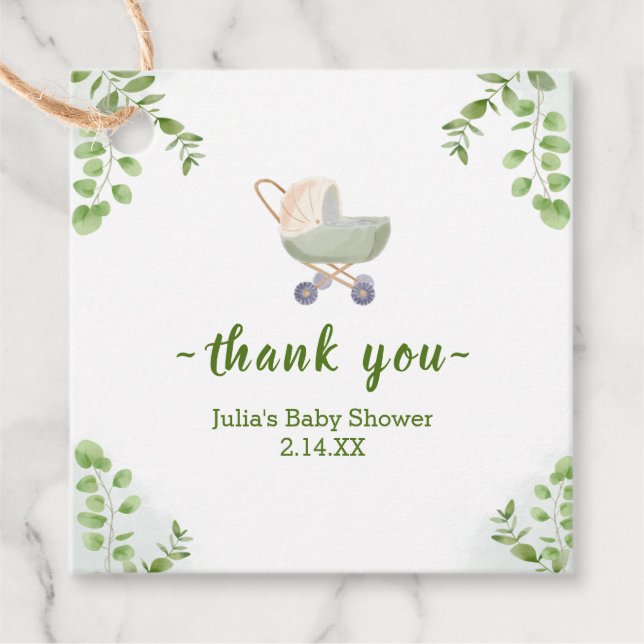 Jungle Safari Vild Baby Shower Gåvor Etiketter (Framsida)